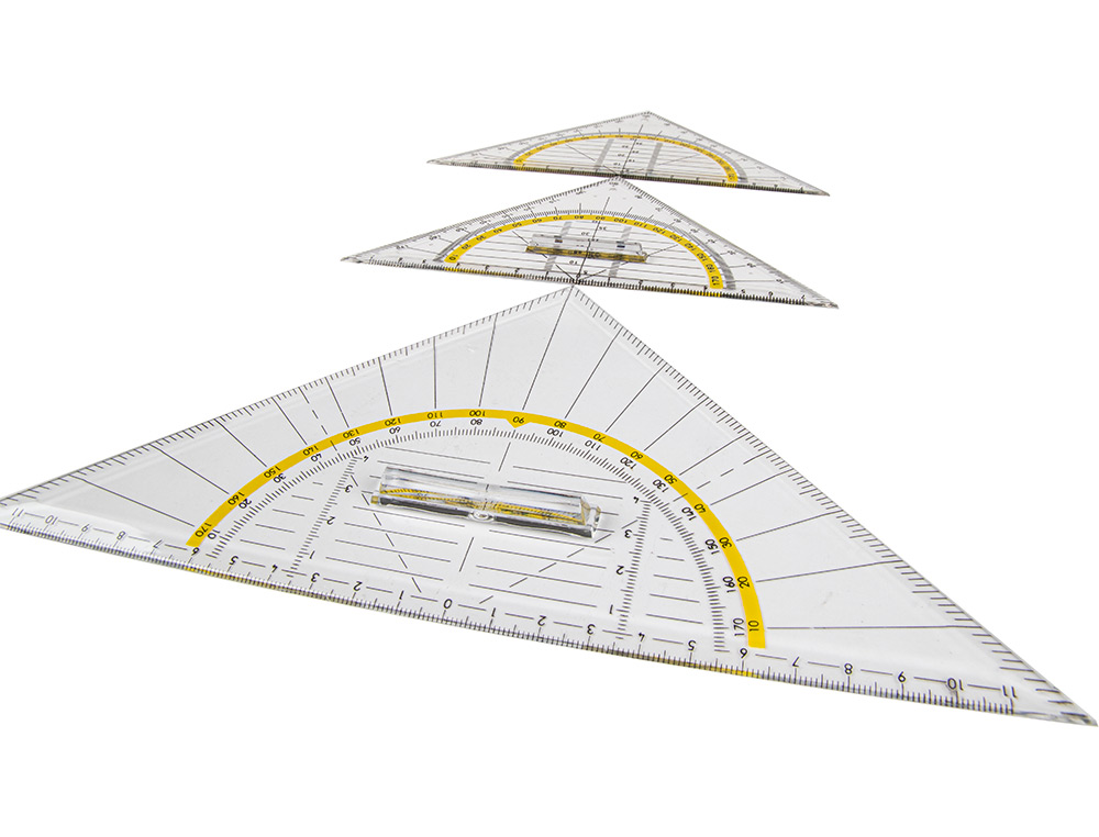 ARISTO LIDERPAPEL GEOMETRIA 16 CM PLASTICO CRISTAL COM PEGA FIXA