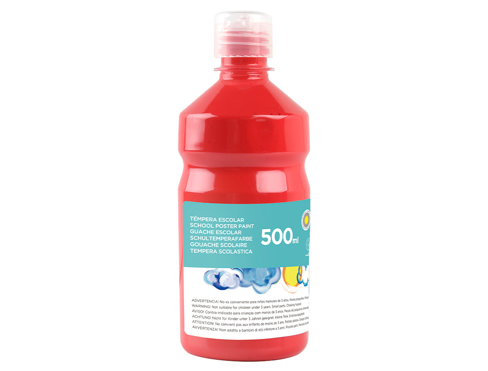 GUACHE ESCOLAR LIDERPAPEL 500 ML VERMELHO