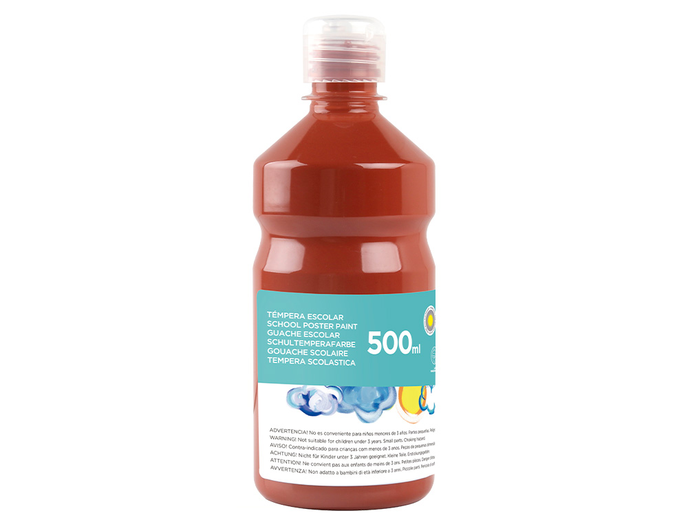 GUACHE ESCOLAR LIDERPAPEL 500 ML CASTANHO