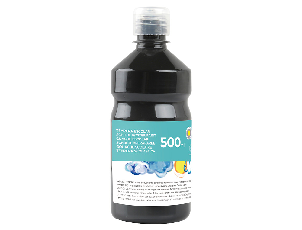 GUACHE ESCOLAR LIDERPAPEL 500 ML PRETO