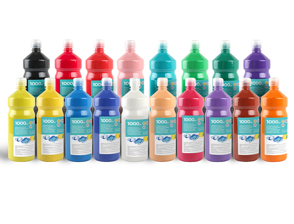 GUACHE ESCOLAR LIDERPAPEL 1000 ML AMARELO LIMAO