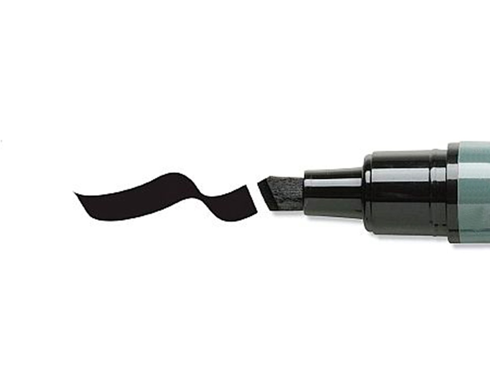 MARCADOR Q-CONNECT PERMANENTE PRETO PONTA BISELADA 5.0 MM