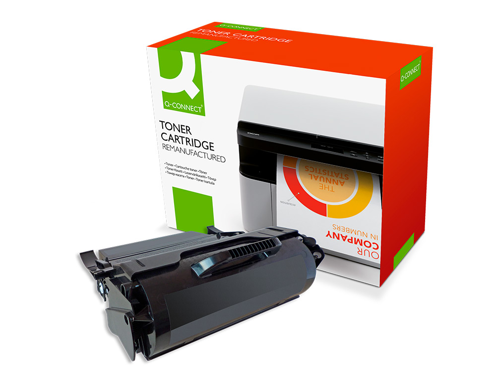 TONER Q-CONNECT COMPATIVEL LEXMARK T650 PRETO 25.000 PAG