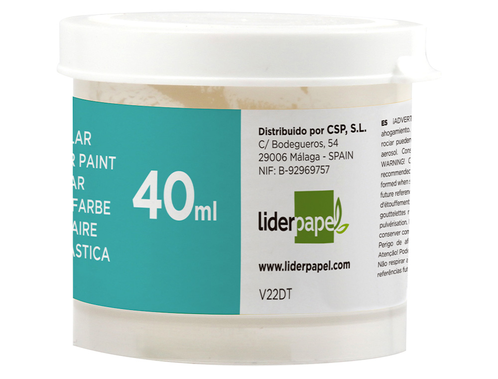 GUACHE LIDERPAPEL ESCOLAR 40 ML BRANCO