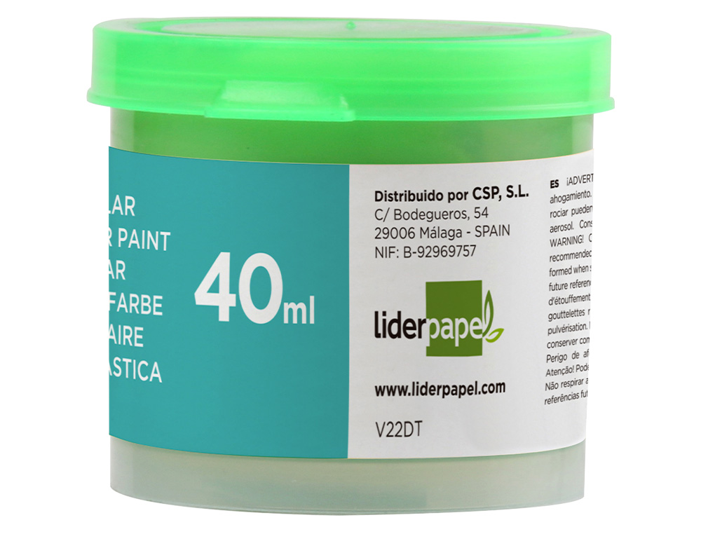 GUACHE LIDERPAPEL ESCOLAR 40 ML VERDE CLARO