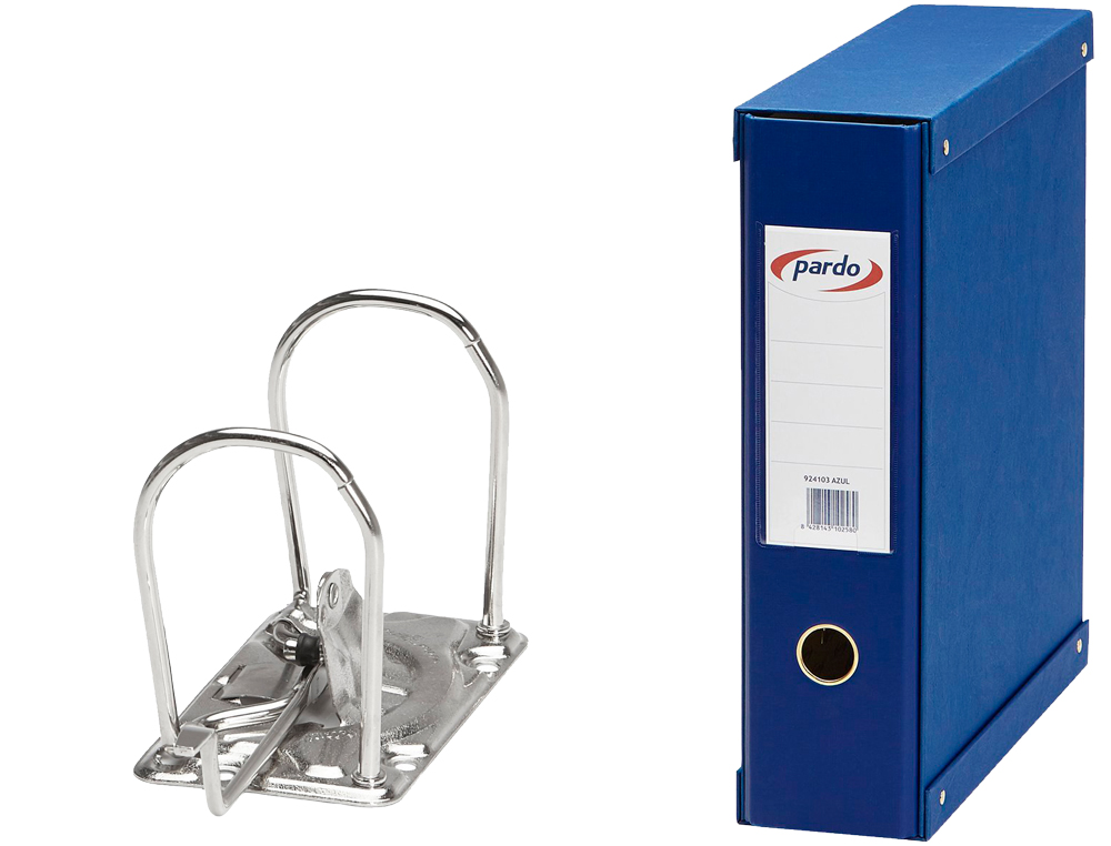 MODULO DE 1 PASTA DE ARQUIVO PARDO FOLIO 2 ANEIS 70 MM AZUL 350X100X290 MM