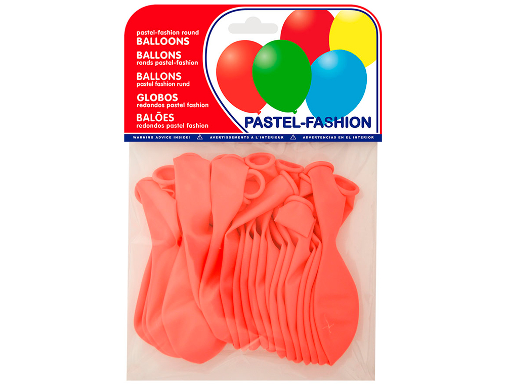 BALOES PASTEL ROSA BOLSA DE 20 UNIDADES