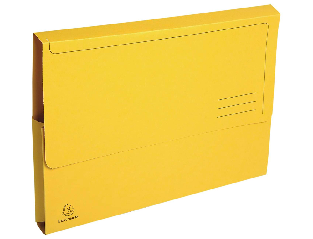 CLASSIFICADOR EXACOMPTA EM CARTOLINA COM BOLSA DIN A4 AMARELO 290 GR