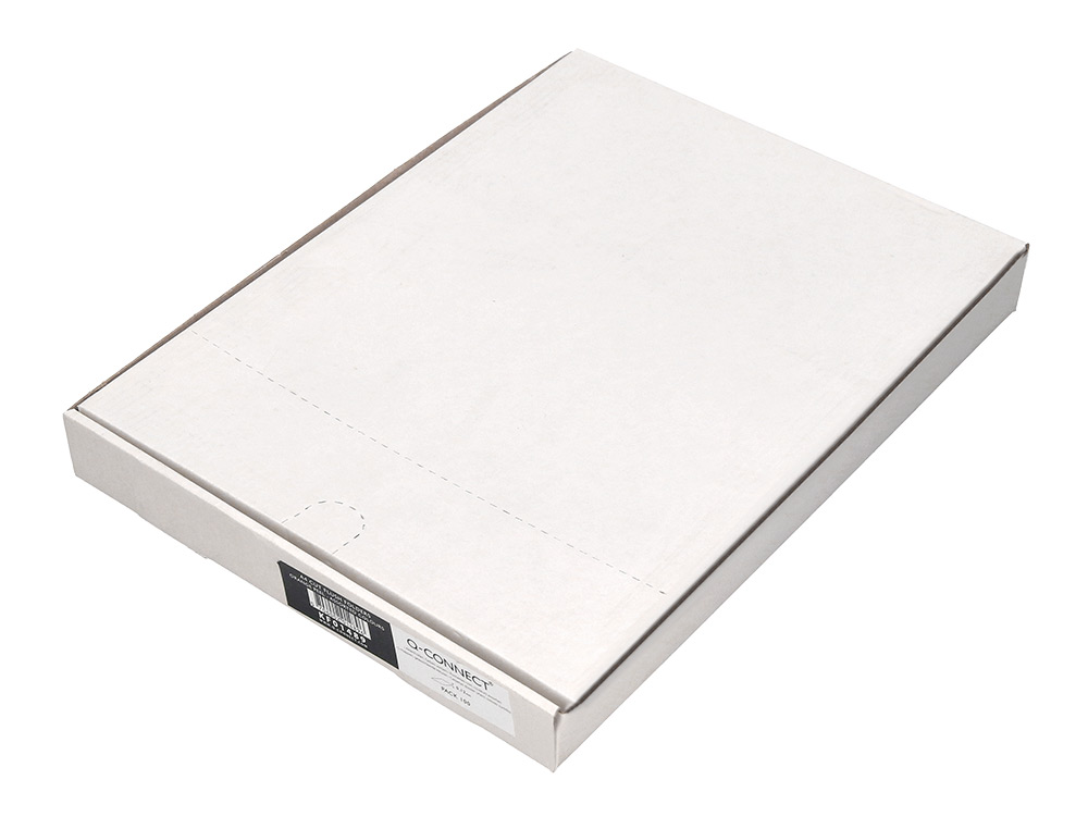 BOLSA DOSSIER Q-CONNECT EM PLASTICO DIN A4 120 MICRONS VERDE CAIXA DE 100 UNIDADES