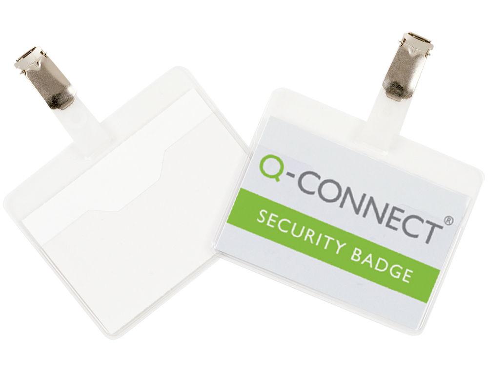 BOLSA DE PLASTIFICAR Q-CONNECT 67X98 MM 125 MICRONS COM MOLA PARA CARTOES DE VISITA CAIXA DE 25 UNIDADES