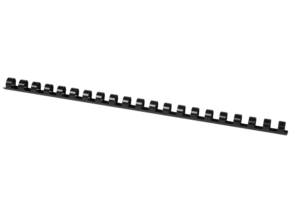 ESPIRAL Q-CONNECT REDONDA 12 MM PLASTICO PRETO CAPACIDADE 102 FOLHAS CAIXA DE 100 UNIDADES