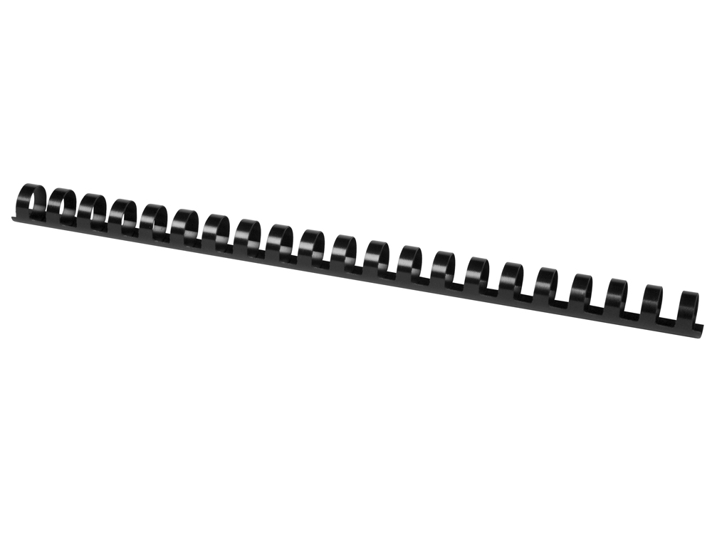 ESPIRAL Q-CONNECT REDONDA 16 MM PLASTICO PRETO CAPACIDADE 145 FOLHAS CAIXA DE 50 UNIDADES