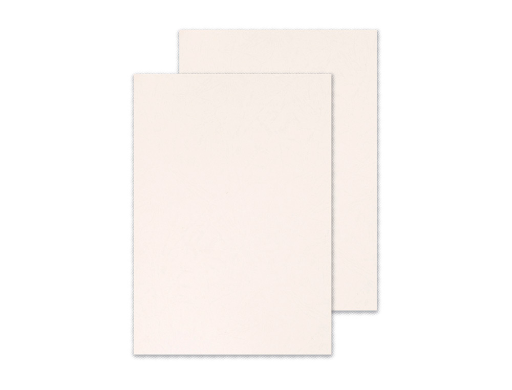 CAPA DE ENCADERNACAO Q-CONNECT CARTAO DIN A4 BRANCA IMITACAO PELE CAIXA DE 100 UNIDADES