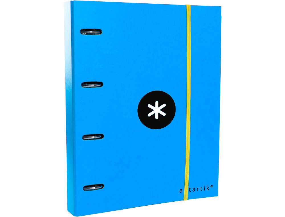 PASTA ANTARTIK COM RECARGA E ABA DIN A4 QUADRICULA 5MM FORRADA 4 ANEIS 40MM COR AZUL