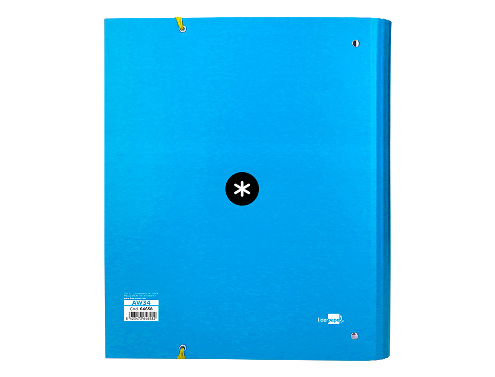 PASTA ANTARTIK COM RECARGA E ABA DIN A4 QUADRICULA 5MM FORRADA 4 ANEIS 40MM COR AZUL