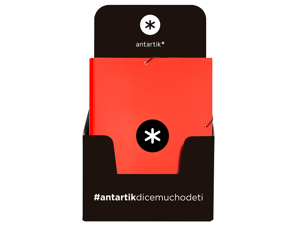 PASTA DE ELASTICOS ANTARTIK DIN A4 3 ABAS CARTAO FORRADO CORES SORTIDAS