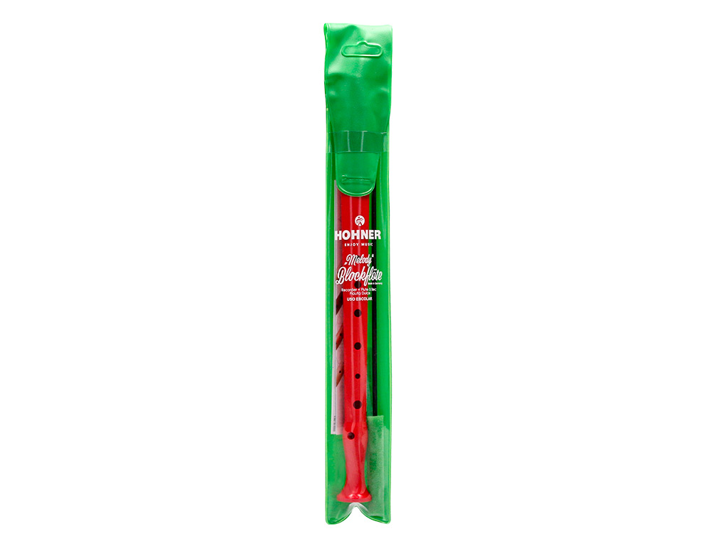 FLAUTA HOHNER 9508 COR VERMELHA BOLSA VERDE E TRANSPARENTE