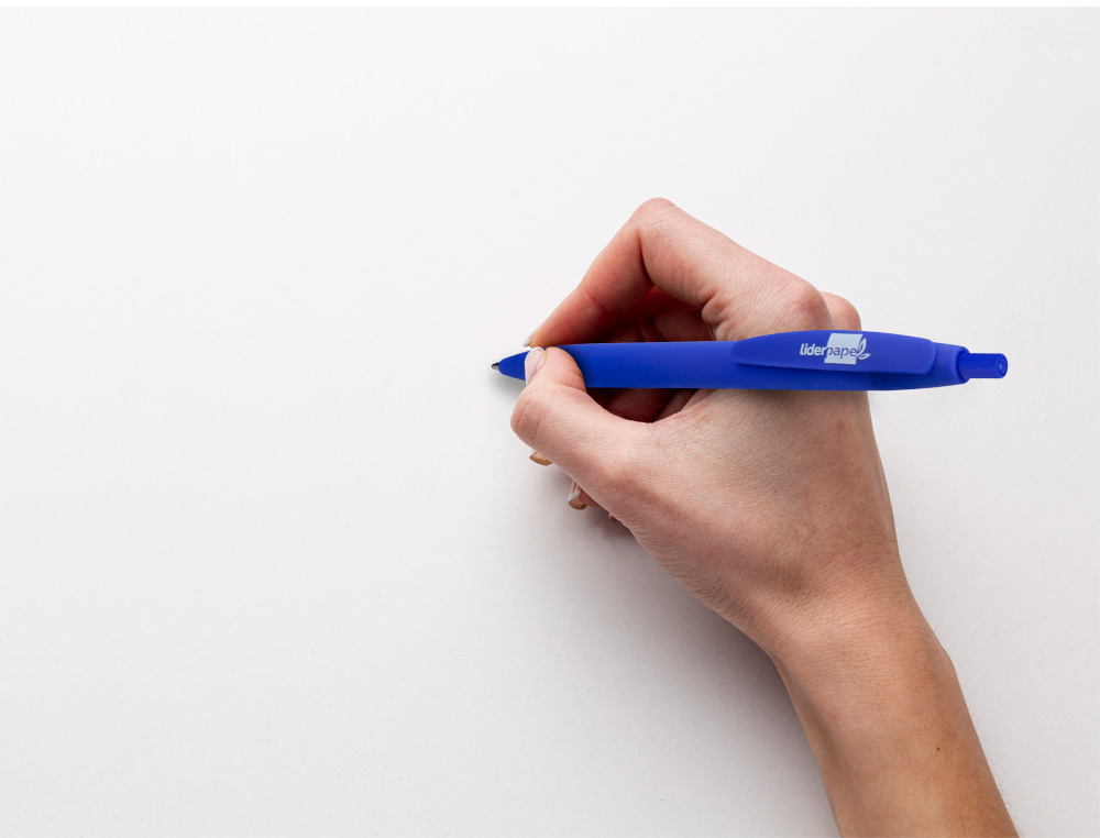 ESFEROGRAFICA LIDERPAPEL GUMMY TOUCH RETRATIL 1,0 MM TINTA AZUL