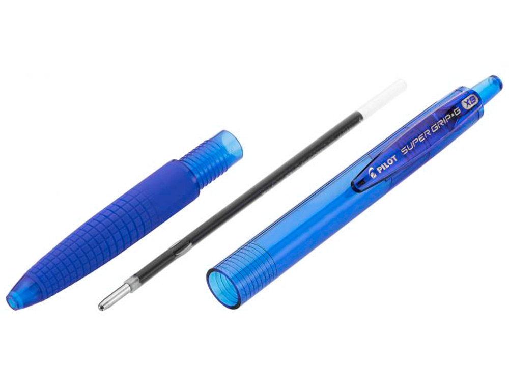 ESFEROGRAFICA PILOT SUPERGRIP G AZUL RETRATIL SUJEICAO DE BORRACHA TINTA BASE DE OLEO