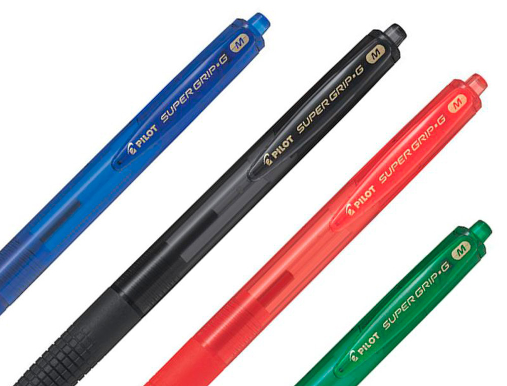 ESFEROGRAFICA PILOT SUPERGRIP G AZUL RETRATIL SUJEICAO DE BORRACHA TINTA BASE DE OLEO