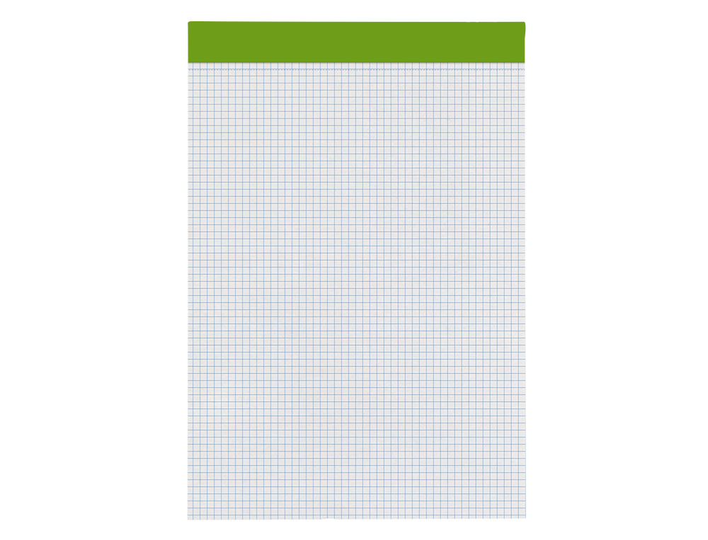 BLOCO DE APONTAMENTOS LIDERPAPEL QUAD 4 MM 80 FOLHAS 60 G/M2PERFURADO SEM CAPA