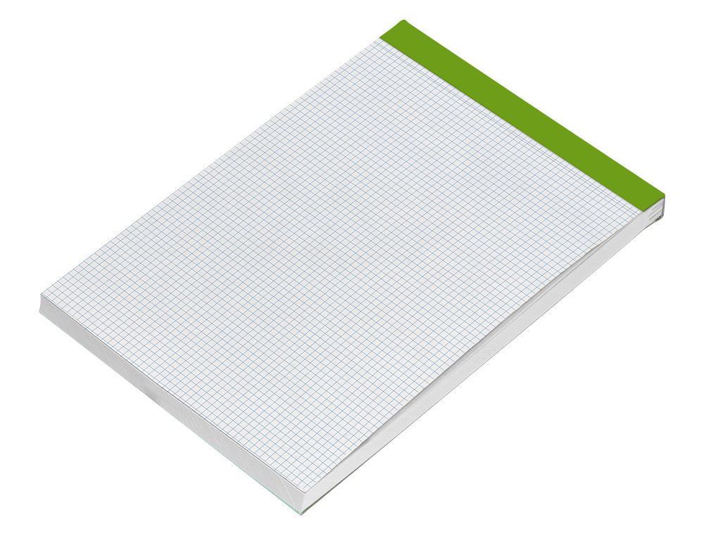 BLOCO DE APONTAMENTOS LIDERPAPEL QUAD 4 MM 80 FOLHAS 60 G/M2PERFURADO SEM CAPA