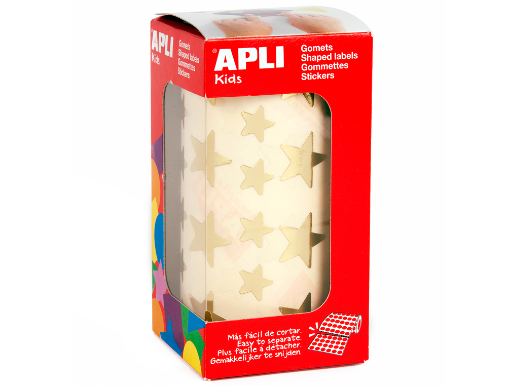 ETIQUETAS APLI ESTRELA OURO ROLO DE 2360 UNIDADES