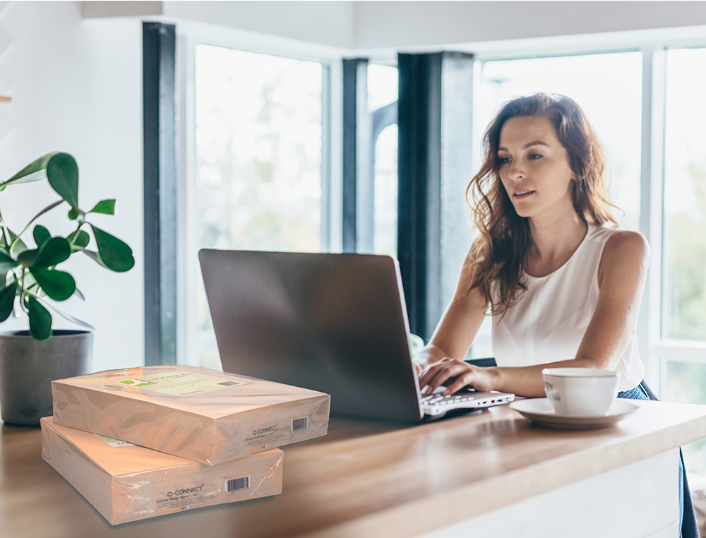PAPEL DE COR Q-CONNECT DIN A4 80 GR CREME EMBALAGEM DE 500 FOLHAS