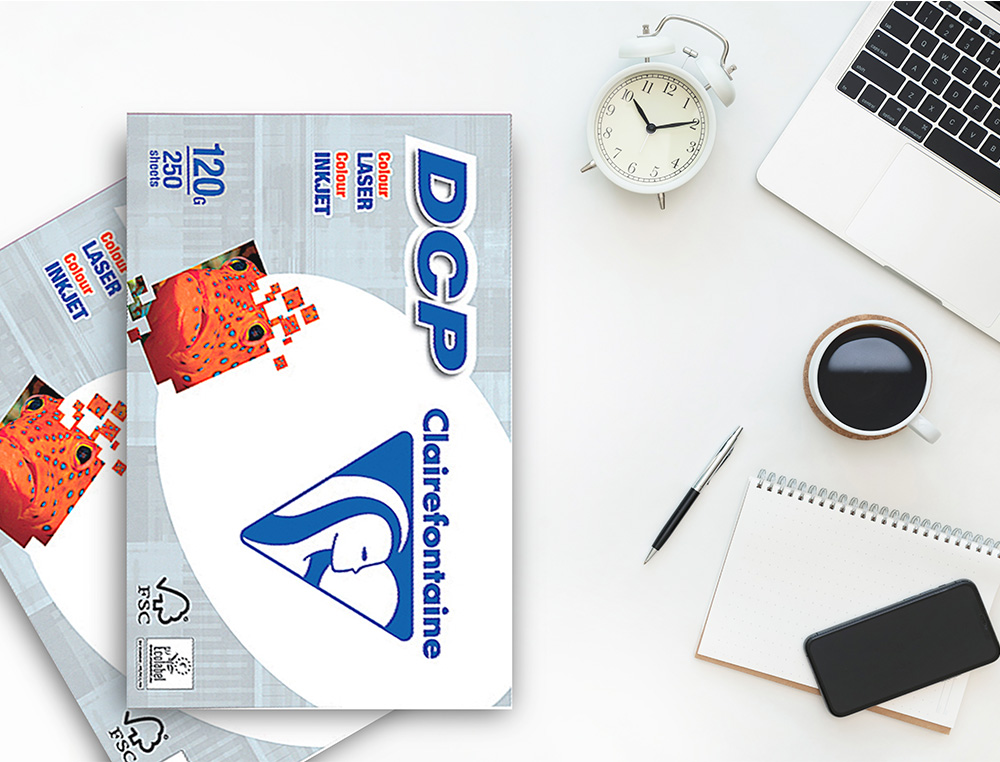 PAPEL FOTOCOPIA CLAIREFONTAINE DIN A4 120 GR EMBALAGEM DE 250 FOLHAS