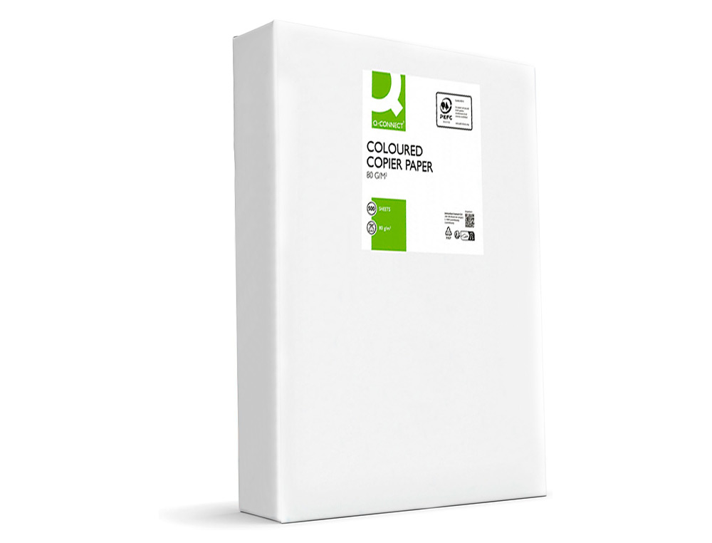PAPEL DE COR Q-CONNECT DIN A3 80 GR LARANJA NEON EMBALAGEM DE 500 FOLHAS