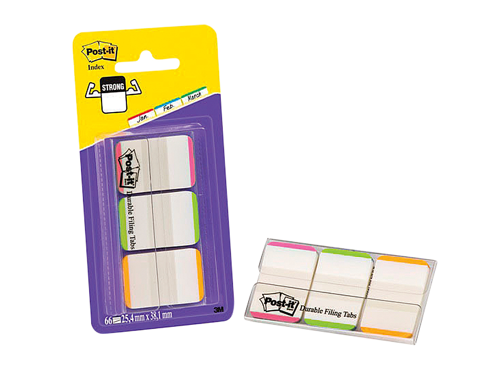 BANDAS SEPARADORAS POST-IT INDEX VERDE VERMELHO E AZUL DISPENSADOR BOLSA 3X22