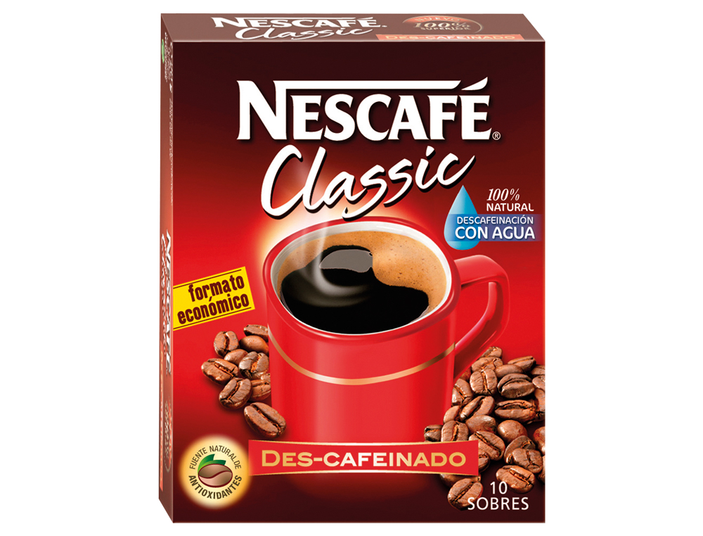CAFE NESCAFE DESCAFEINADO MONODOSIS CAIXA DE 10 UNIDADES