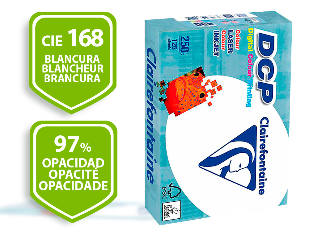 PAPEL FOTOCOPIA CLAIREFONTAINE DIN A3 250 GR EMBALAGEM DE 125 FOLHAS
