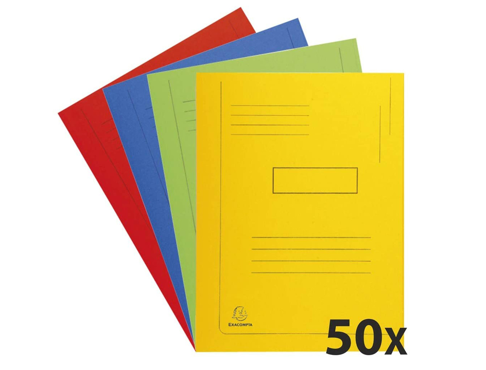 CLASSIFICADOR EXACOMPTA CARTOLINA RECICLADA DIN A4 CORES SORTIDAS280GR CON 2 ABAS INTERIOR