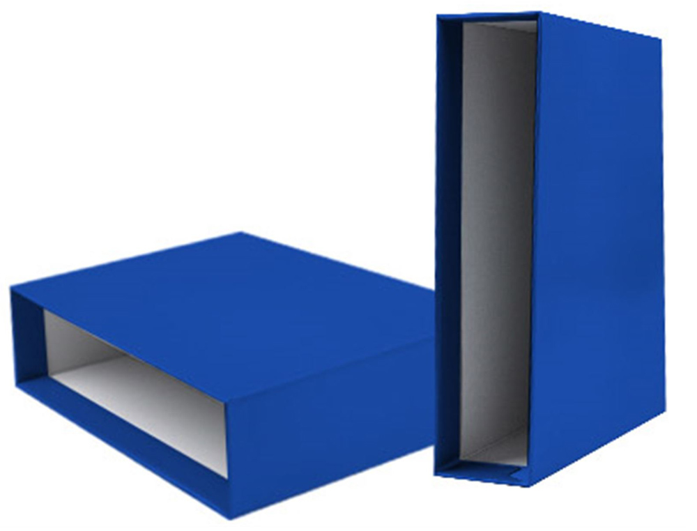 CAIXA PARA PASTA DE ARQUIVO LIDERPAPEL CARTAO FOLIO DOCUMENTA LOMBADA 82MM COR AZUL