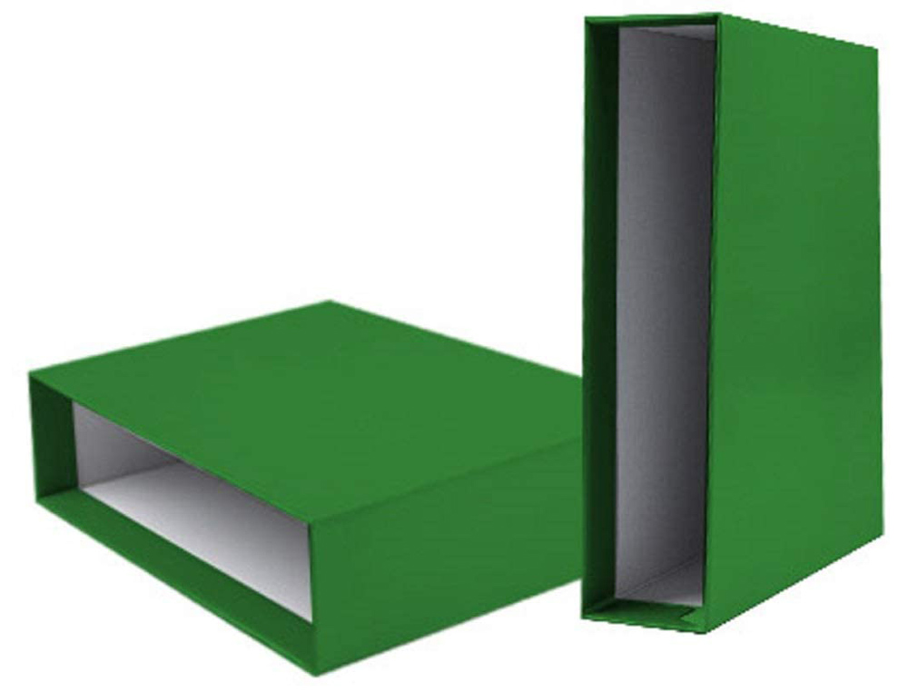 CAIXA PARA PASTA DE ARQUIVO LIDERPAPEL CARTAO FOLIO DOCUMENTA LOMBADA 82MM COR VERDE