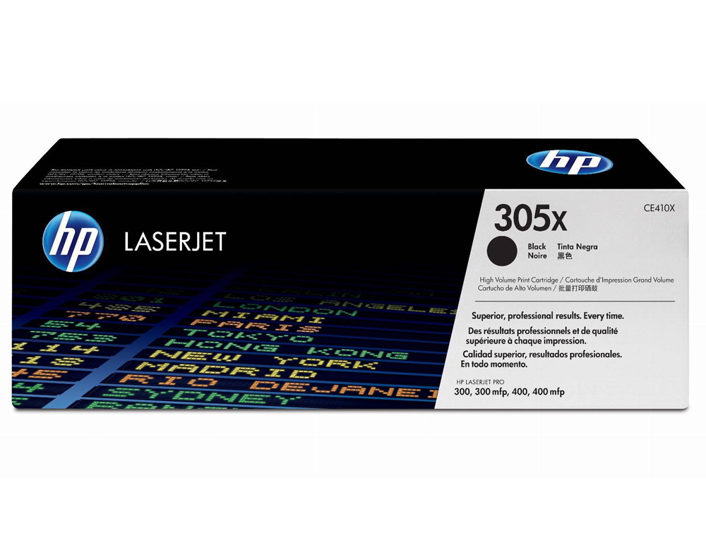 TONER HP 305X LASERJET PRO 300/ 400 CE410X PRETO 4000 PAG