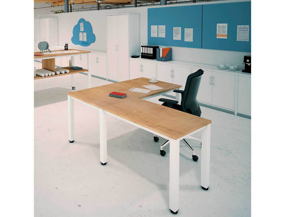 MESA DE ESCRITORIO ROCADA EXECUTIVE 2005AD01 ALUMINIO /FAIA 200X100 CM