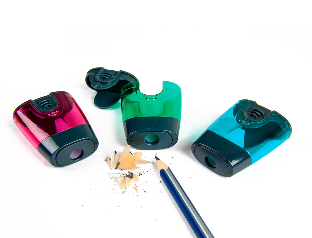 APARA LAPIS LIDERPAPEL PLASTICO 1 USO COM DEPOSITO