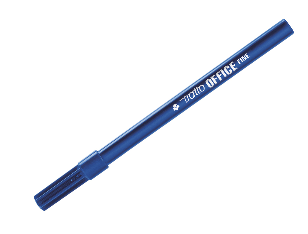 MARCADOR TRATTO OFFICE FINE PONTA DE FIBRA TRACO 0,7 MM AZUL
