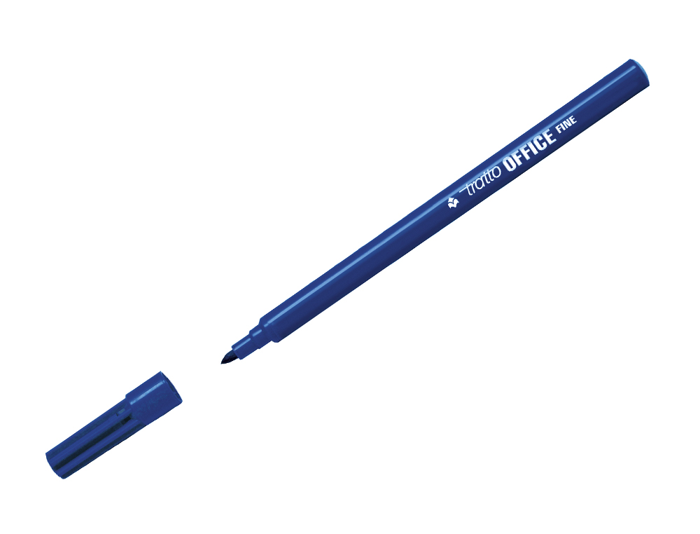 MARCADOR TRATTO OFFICE FINE PONTA DE FIBRA TRACO 0,7 MM AZUL