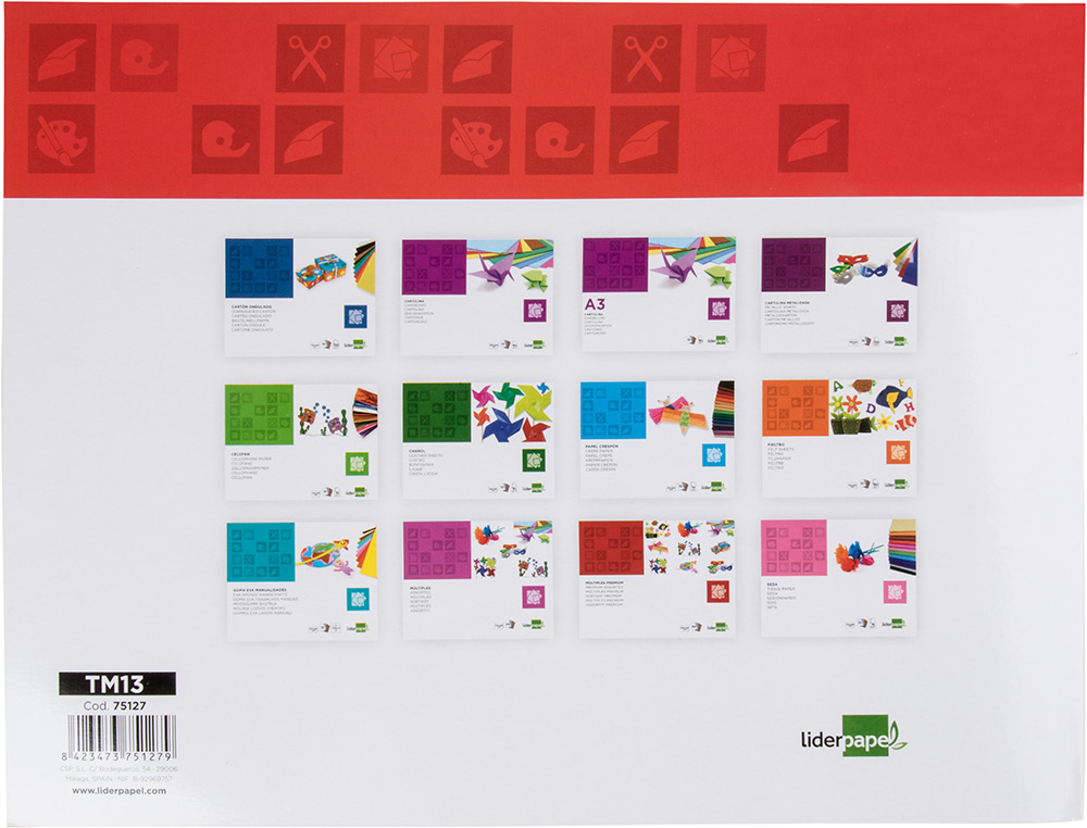 BLOCO TRABALHOS MANUAIS LIDERPAPEL PAPEL METALIZADO 240X315 MM 10 FOLHAS CORES SORTIDAS