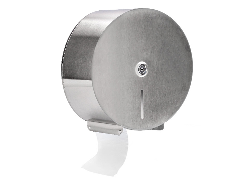 DISPENSADOR Q-CONNECT DE PAPEL HIGIENICO JUMBO ACO INOXIDAVEL 115X254X265 MM