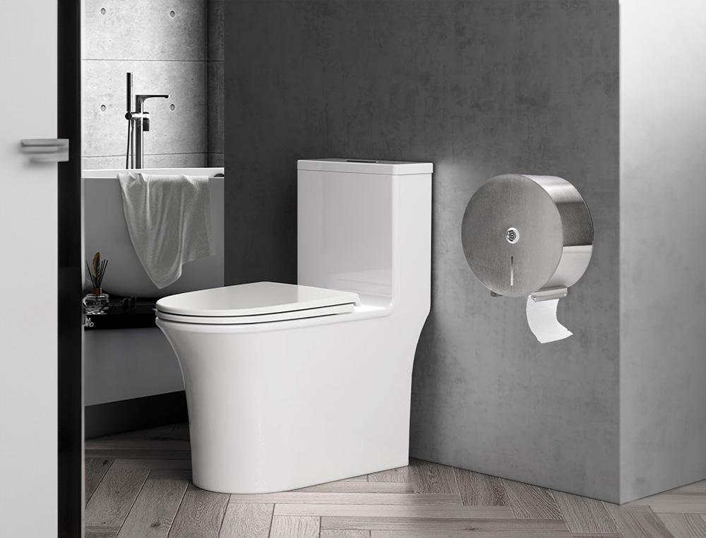 DISPENSADOR Q-CONNECT DE PAPEL HIGIENICO JUMBO ACO INOXIDAVEL 115X254X265 MM