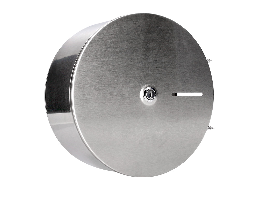 DISPENSADOR Q-CONNECT DE PAPEL HIGIENICO JUMBO ACO INOXIDAVEL 115X254X265 MM