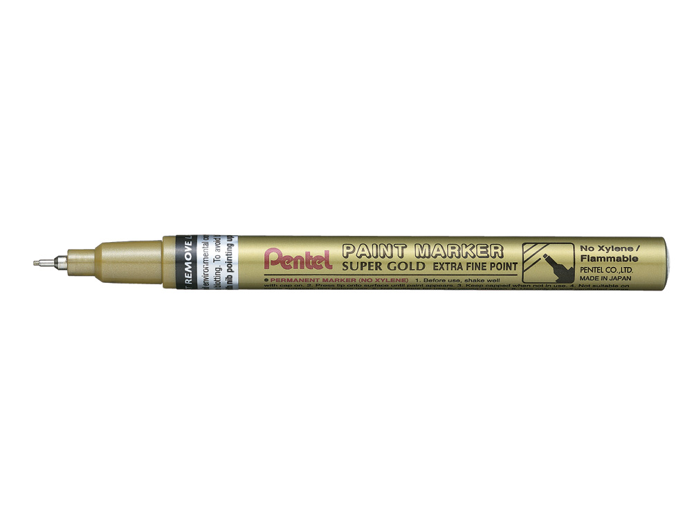 MARCADOR PENTEL PERMANENTE MFP10-X DOURADO PARA PINTURAS DECORATIVAS. PONTA EXTRA FINA