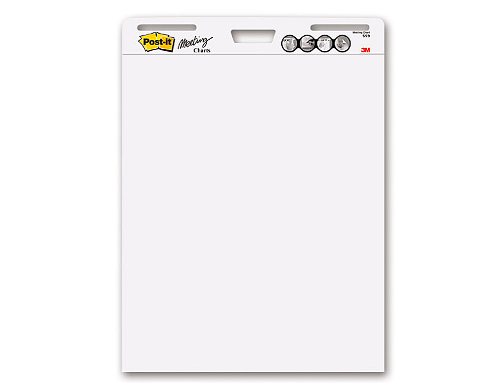 BLOCO CONGRESSO POST-IT LISO 775 X 635MM COM 30 FOLHAS 80 GR PACK PROMOCIONAL 2+1