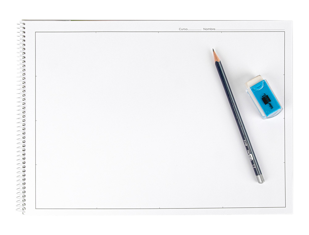 BLOCO DE DESENHO LIDERPAPEL LINEAL ESPIRAL 230X325MM 20 FOLHAS 180 GR COM ESQUADRIA