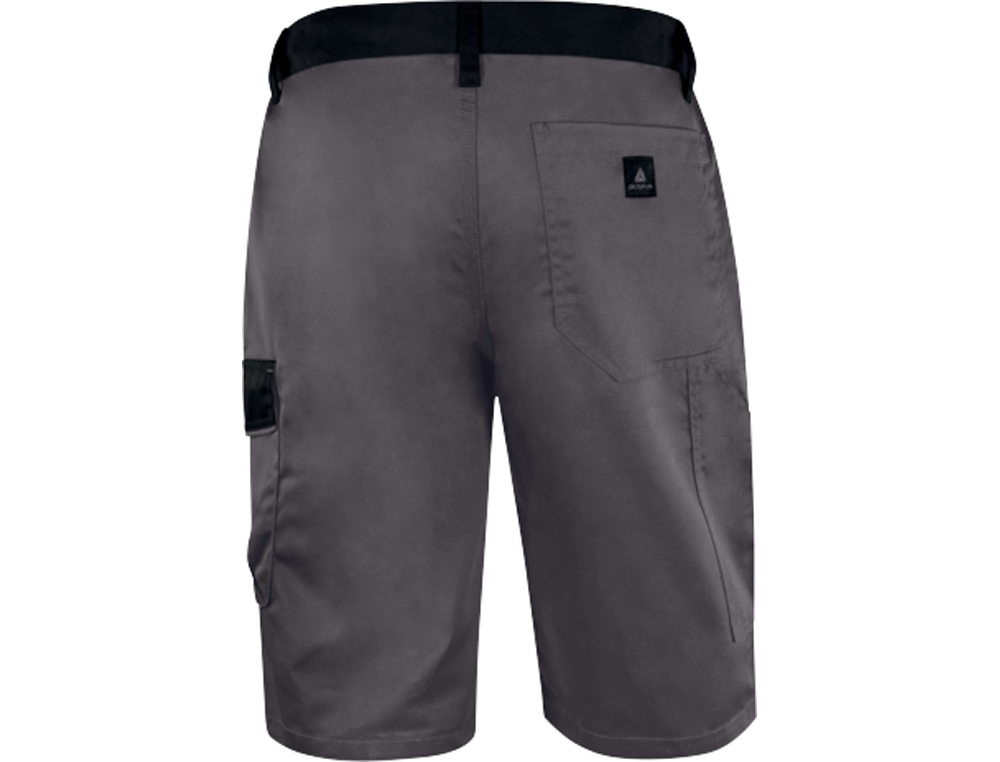 BERMUDA DELTAPLUS COM CINTURA AJUSTAVEL E 5 BOLSOS COR CINZA-VERDE TAMANHO L