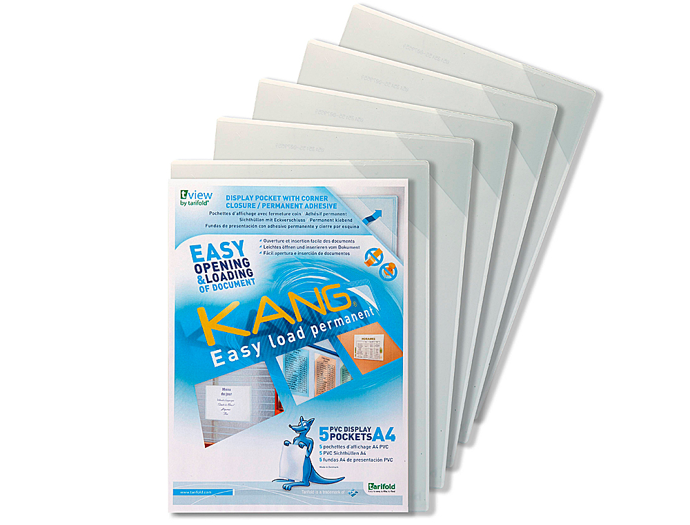 BOLSA DE APRESENTAÇAO TARIFOLD ADESIVA RIGIDA E ANTI REFLEXO DIN A4 PACK 5 UNIDADES